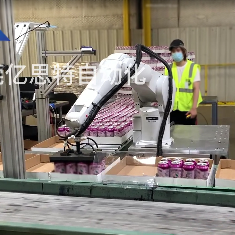 啤酒碼垛后道包裝生產(chǎn)線