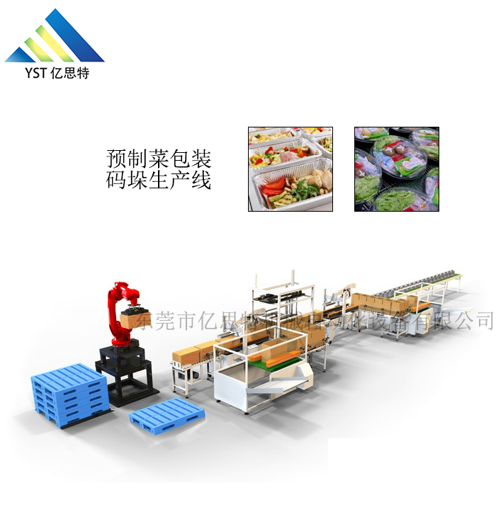預(yù)制菜包裝碼垛生產(chǎn)線YST-HD-4039